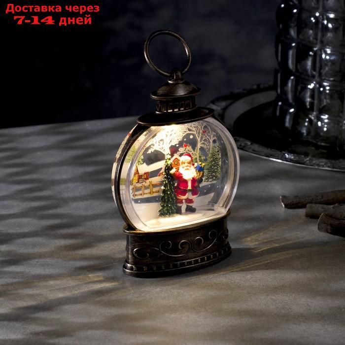 Фигура световая "Дед Мороз с подарками", 13x9 см, от бат. 3xAG13(в компл.), Т/БЕЛЫЙ - фото 1 - id-p220214312
