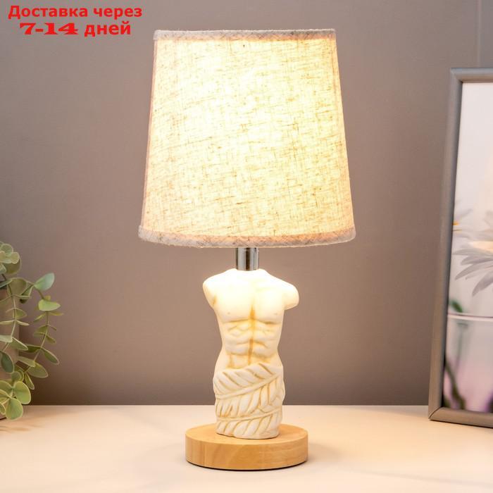 Настольная лампа "Скульптура" E14 40Вт белый 15х15х26,5 см - фото 3 - id-p220214315