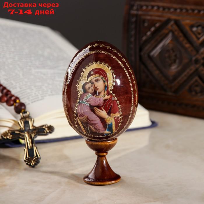 Сувенир Яйцо на подставке икона "Божья Матерь Владимирская" - фото 1 - id-p220213201