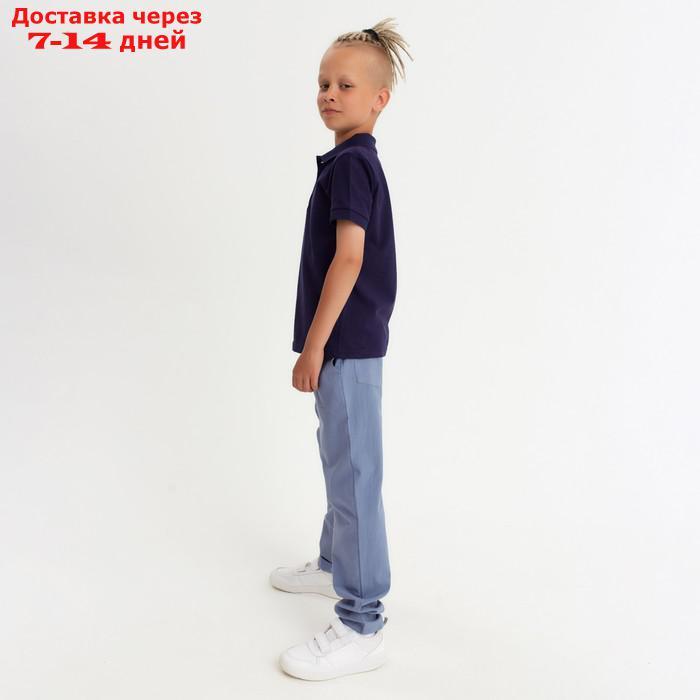Футболка (поло) детская MINAKU: Basic line цвет темно-синий, рост 122 - фото 3 - id-p220214438