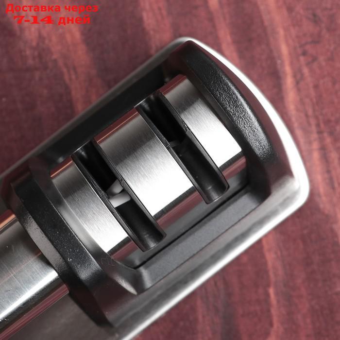 Заточка для ножей "Металлик", с 2 отделениями для стальных и керамических ножей - фото 3 - id-p220212223
