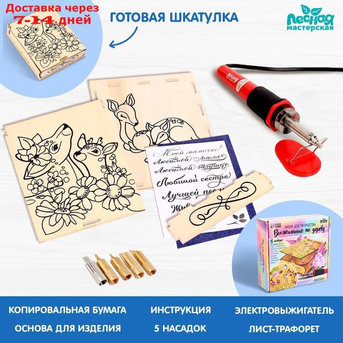 Набор для творчества. Выжигание по дереву "Шкатулка" - фото 1 - id-p220213477