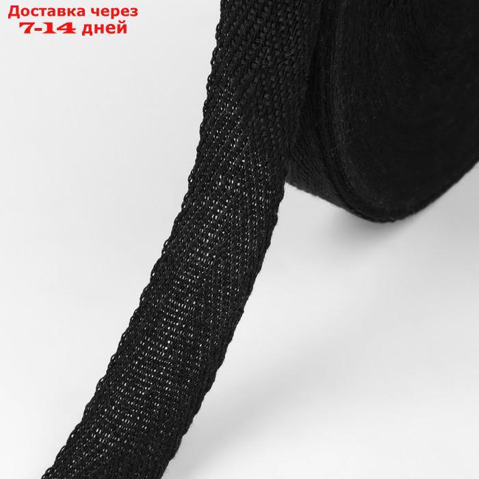 Лента киперная, 20 мм, 50 ± 1 м, цвет чёрный - фото 2 - id-p220214747