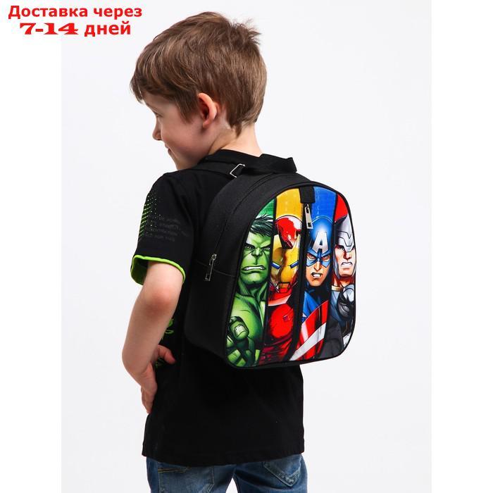 Рюкзак детский с молнией, черно-красный - фото 2 - id-p220213763