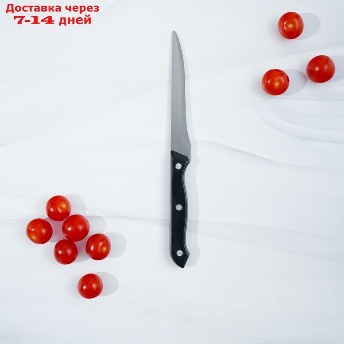 Набор кухонный, 6 предметов: 5 ножей 20/19/13/11/8 см, ножницы, на подставке - фото 7 - id-p220212626