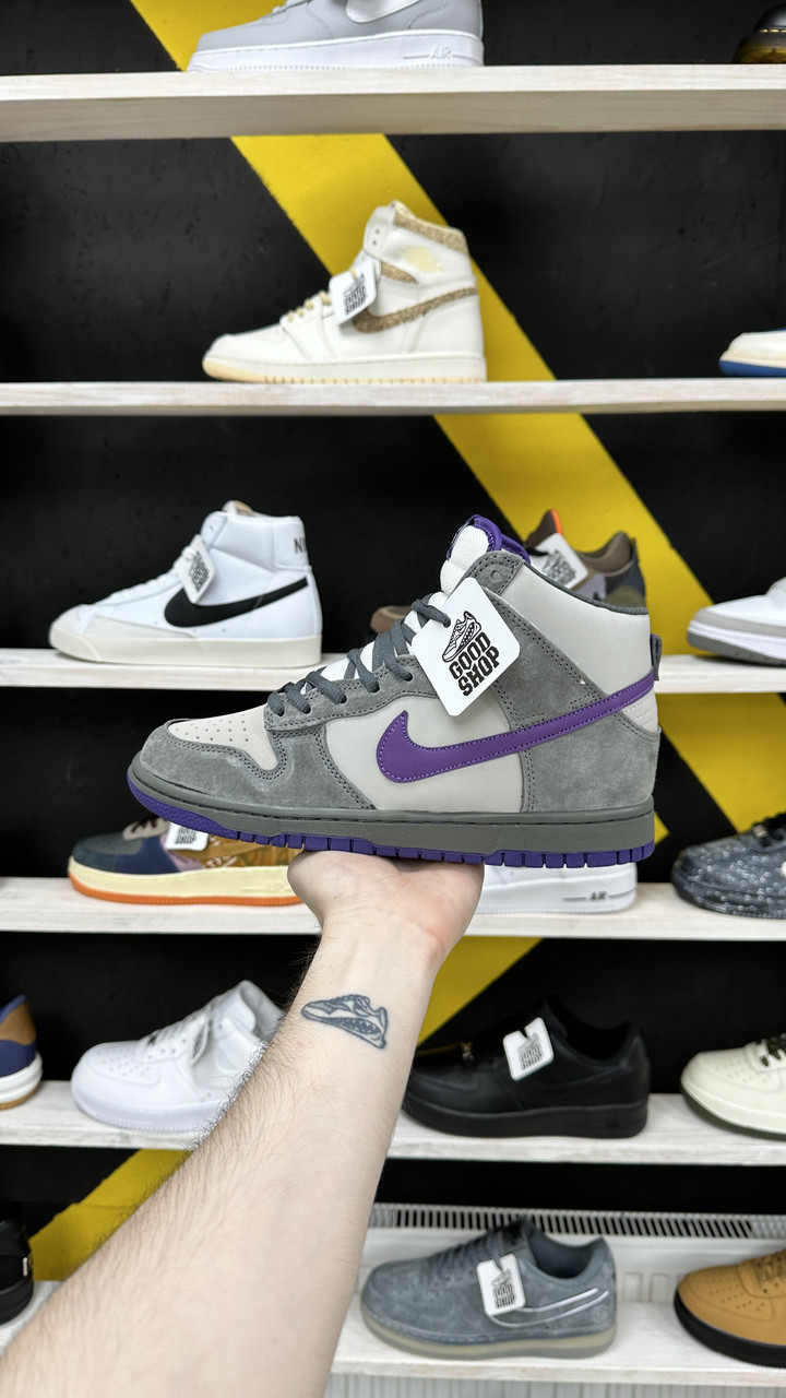 Кроссовки WTR Nike SB Dunk Mid Pigeon Grey Purple