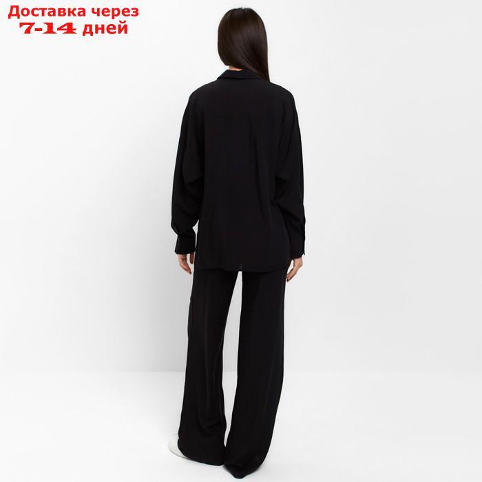 Костюм женский (рубашка и брюки) MIST р. 50, черный - фото 3 - id-p220213871