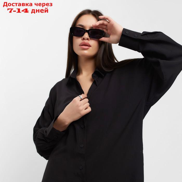 Костюм женский (рубашка и брюки) MIST р. 50, черный - фото 6 - id-p220213871