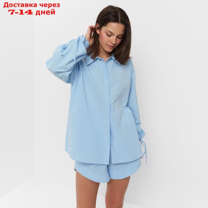 Комплект женский (блузка, шорты) MINAKU: Casual Collection цвет голубой, р-р 48 - фото 10 - id-p220213879