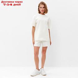 Комплект (футболка, шорты) женский MINAKU: Casual Collection, цвет экрю, размер 44