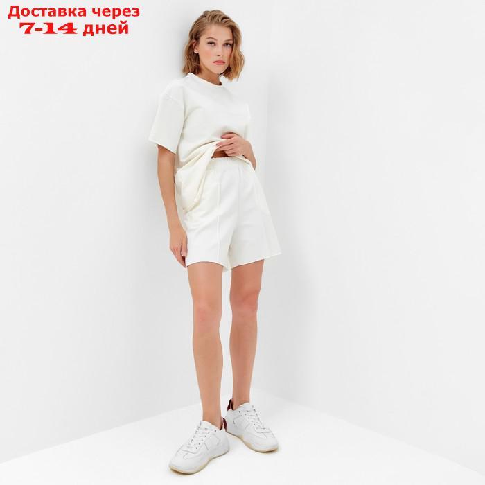 Комплект (футболка, шорты) женский MINAKU: Casual Collection, цвет экрю, размер 44 - фото 6 - id-p220213886
