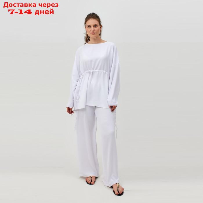 Костюм женский (туника, брюки) MINAKU: Casual Collection цвет белый, р-р 52 - фото 1 - id-p220213895