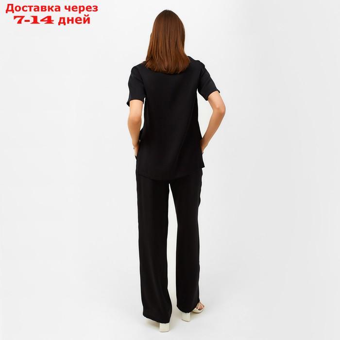 Комплект женский (футболка, брюки) MINAKU: Enjoy цвет черный, р-р 42 - фото 4 - id-p220213929