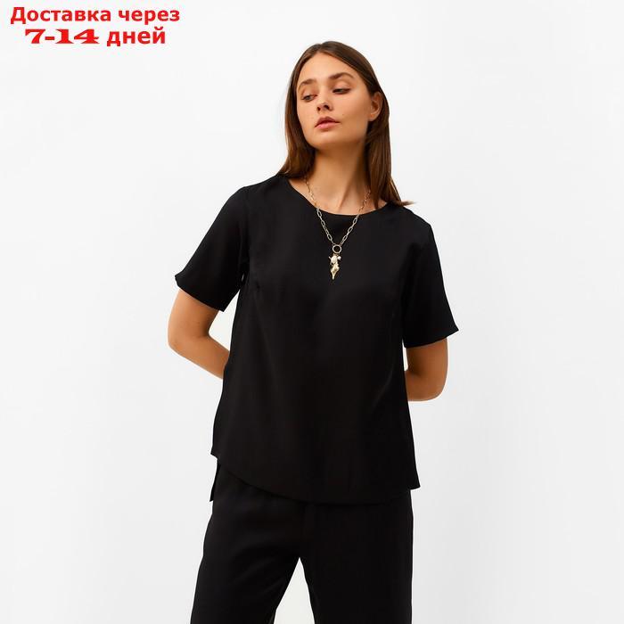 Комплект женский (футболка, брюки) MINAKU: Enjoy цвет черный, р-р 42 - фото 6 - id-p220213929