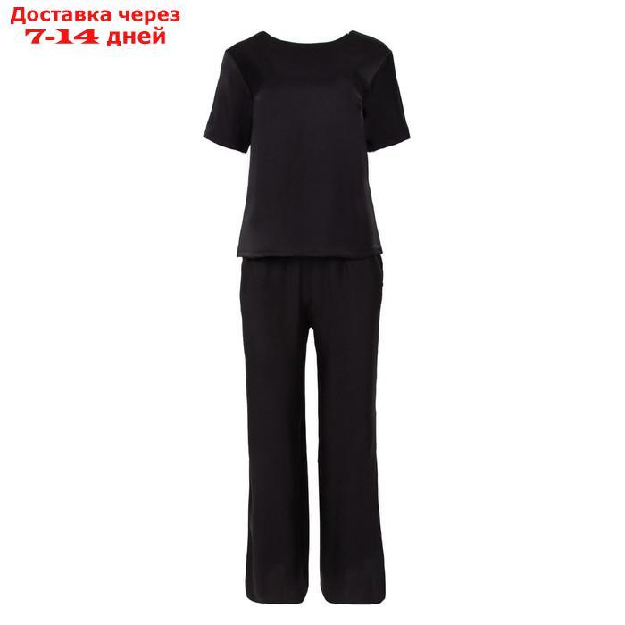 Комплект женский (футболка, брюки) MINAKU: Enjoy цвет черный, р-р 42 - фото 8 - id-p220213929