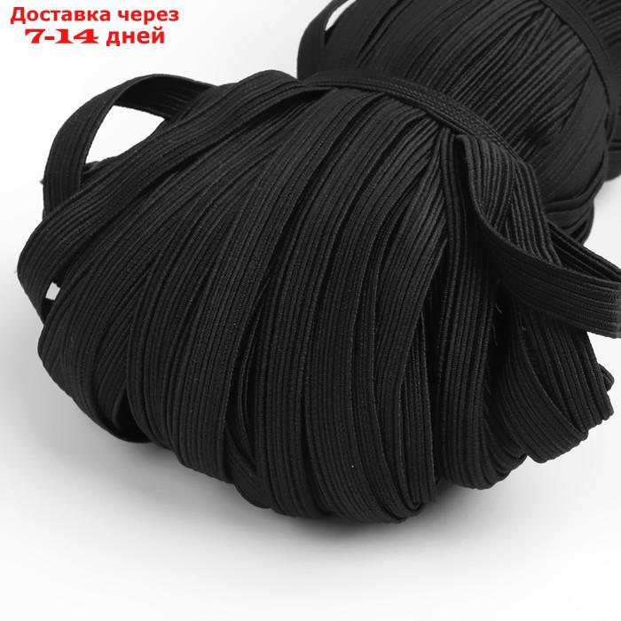 Лента эластичная, 8 мм, 100 м, цвет чёрный - фото 2 - id-p220215010