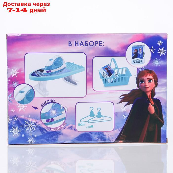 Набор бытовой техники "Frozen": утюг, доска, корзина, вешалки, Холодное сердце - фото 10 - id-p220214076