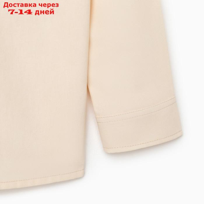 Рубашка для девочки MINAKU: Casual collection KIDS цвет бежевый, рост 146 - фото 6 - id-p220214077
