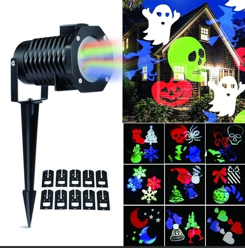 Голографический лазерный проектор DIY Projection Lamp с эффектом цветомузыки на 12 слайдов - фото 2 - id-p220225826