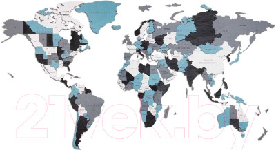 Декор настенный EWA Карта Мира Смоуки Дримс - фото 1 - id-p220226934