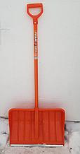 Лопата снеговая "Рыжая САРА" c алюминиевой планкой 1,5 мм с аллюминевым  черенком. (Импортер в РБ)