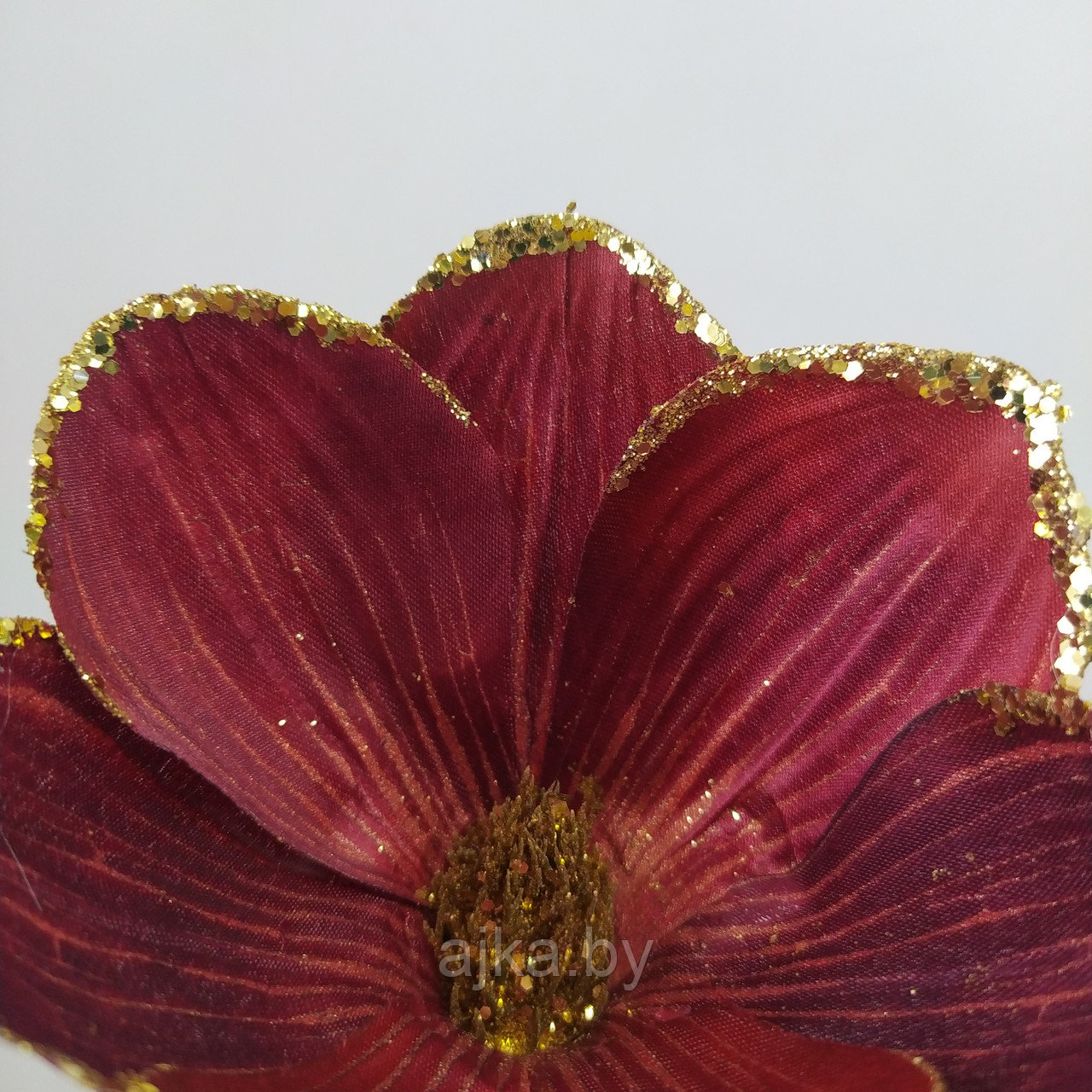 Магнолия декоративная 11 см, бордовый с золотом - фото 2 - id-p220231139