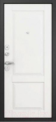 Входная дверь Mastino F4 Family Eco PP черный муар металлик/авокадо/белый матовый - фото 3 - id-p220228098