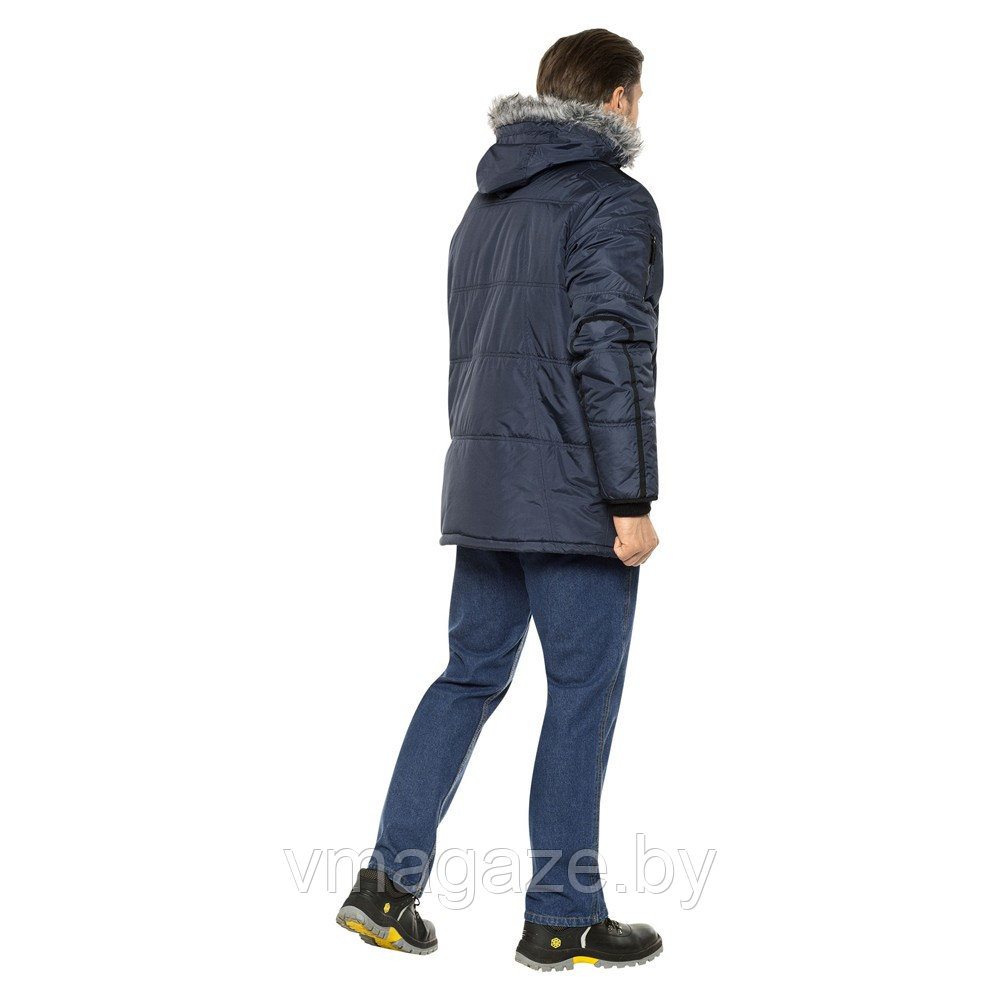 Куртка утепленная зимняя мужская Гудзон (цвет темно-синий) - фото 2 - id-p220232900