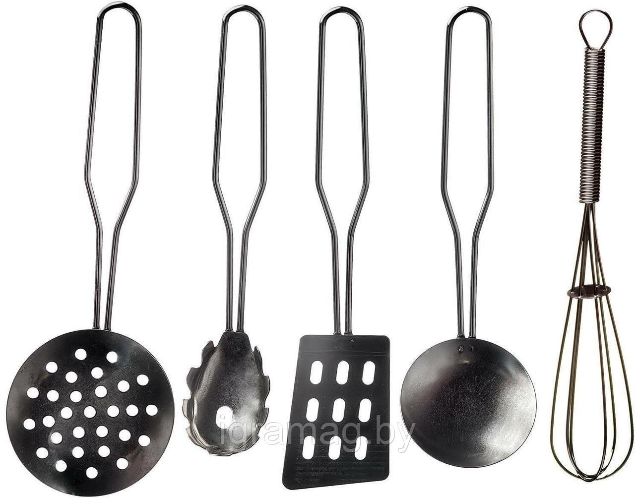Набор детской посуды ABtoys металлической для кухни, 12 предметов, фото 4