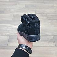 Кроссовки Nike Air Force 1 07 Mid Black с мехом, фото 4