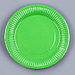 Набор бумажной посуды: 6 тарелок, 6 стаканов, цвет зелёный, фото 3