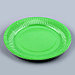 Набор бумажной посуды: 6 тарелок, 6 стаканов, цвет зелёный, фото 4