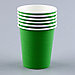 Набор бумажной посуды: 6 тарелок, 6 стаканов, цвет зелёный, фото 6