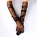 Карнавальный аксессуар-перчатки прозрачные, цвет чёрный, фото 2