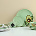 Набор посуды на 4 персоны «Авокадо», 16 предметов: 4 тарелки 23 см, 4 миски 14.5 см, 4 кружки 250 мл, 4 блюдца, фото 4