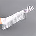 Карнавальный аксессуар-перчатки с бахромой, цвет белый, фото 3