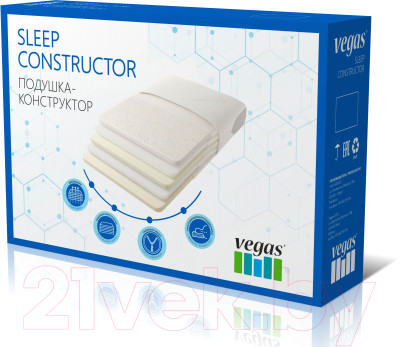 Ортопедическая подушка Vegas Sleep Constructor 2.0 - фото 4 - id-p220245907