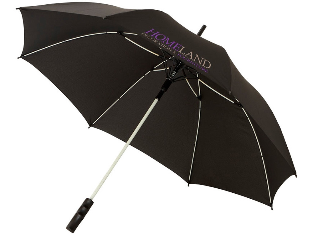 Зонт-трость Spark полуавтомат 23, черный/белый - фото 5 - id-p220247854