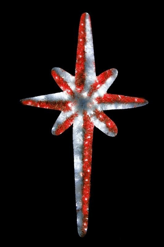 Фигура Light-neon "Звезда 8-ми конечная" 1.2 красно-белая - фото 1 - id-p220247888