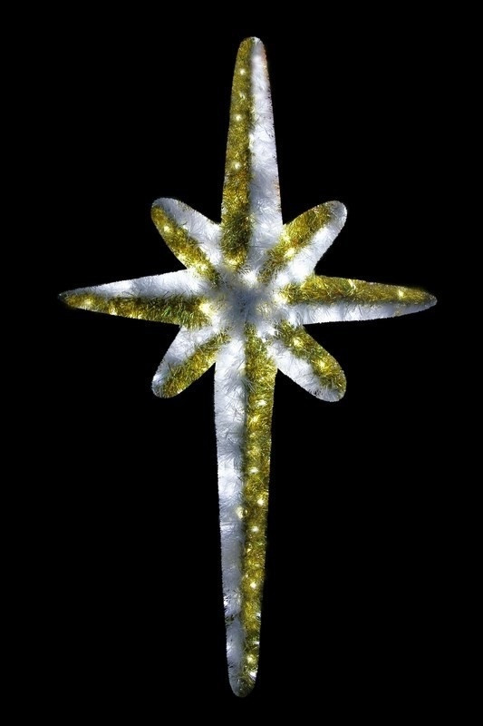 Фигура Light-neon "Звезда 8-ми конечная" 1.8 бело-золотая - фото 1 - id-p220247900