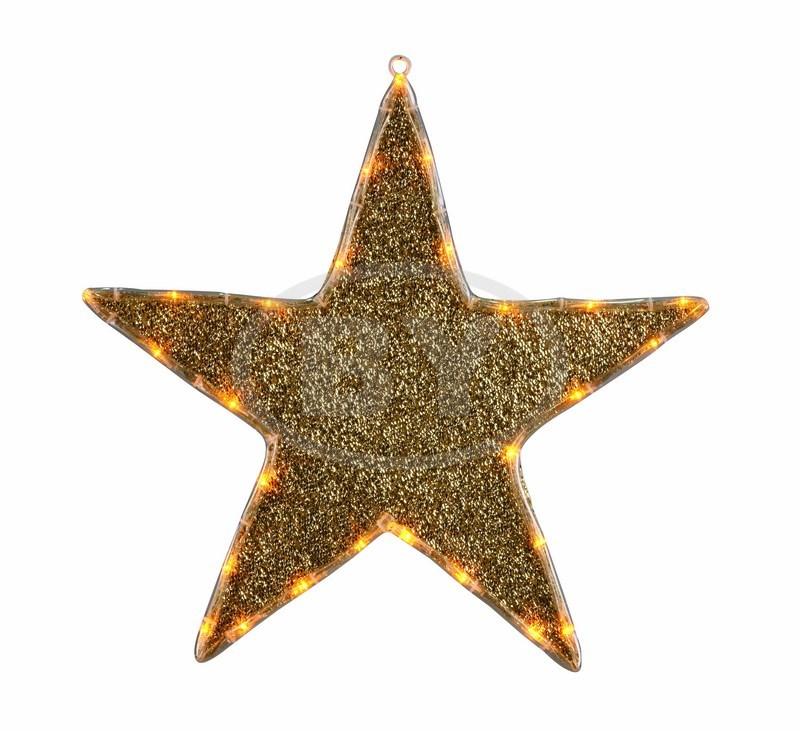 Фигура Light-neon "Звезда" бархатная, 27 желтых светодиода - фото 1 - id-p220247952