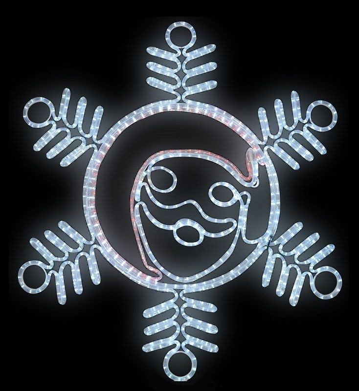 Фигура Light-neon "Снежинка с Дедом Морозом" - фото 1 - id-p220247955