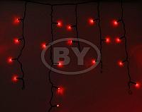 Светодиодная бахрома "Айсикл чёрный" Light-neon 4.8*0.6 м красный [255-132]