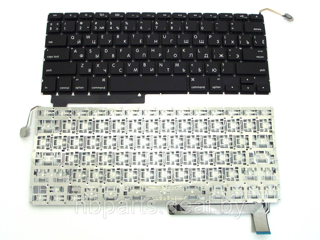 Клавиатура для ноутбука Apple Macbook 15" A1286 2008y Black, Small Enter, RU - фото 1 - id-p111775013