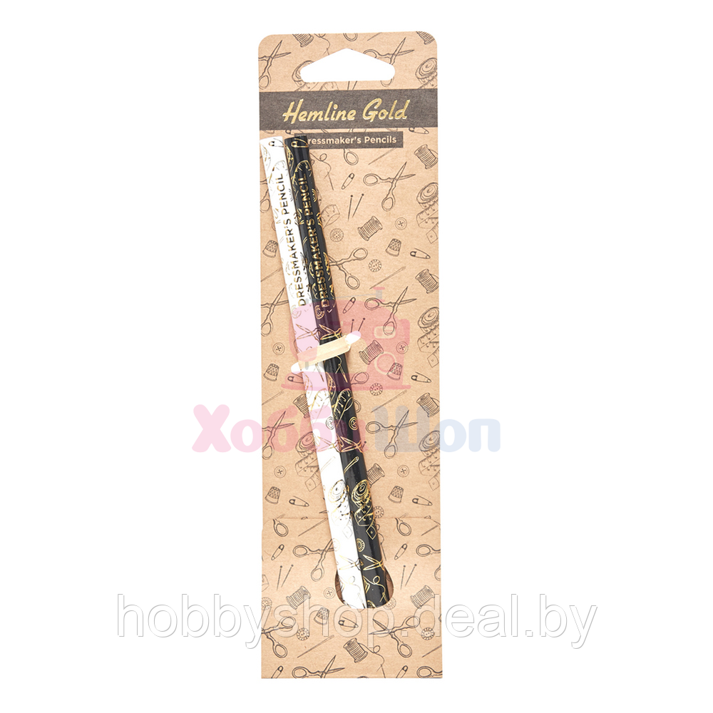 Маркировочный карандаш водорастворимый белый/серый Hemline Gold 2шт. 299.2.HG - фото 1 - id-p220247607