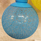 Лампа - светильник (ночник) Хлопковый шар подвесная декоративная, диаметр шара 20 см. Красный, фото 7