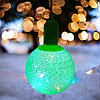 Лампа - светильник (ночник) Хлопковый шар подвесная декоративная, диаметр шара 20 см. Красный, фото 2