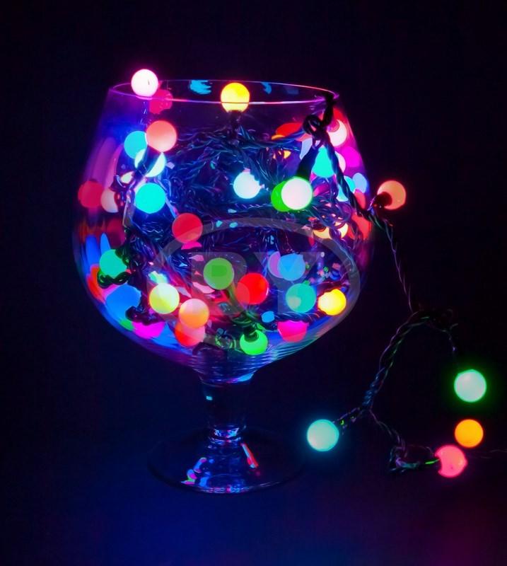 Светодиодная гирлянда Light-neon "LED шарики" RGB 20 м Ø 17.5 мм - фото 1 - id-p220248156