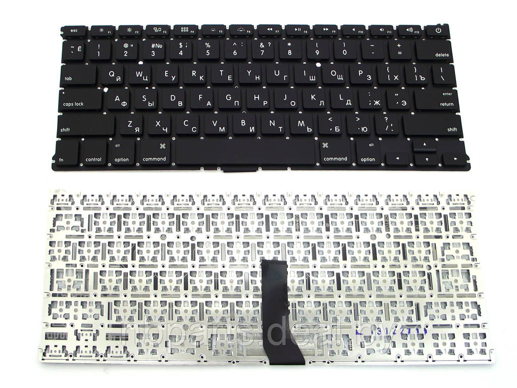 Клавиатура для ноутбука Apple Macbook Air 13" A1369 A1466 Black, Small Enter, RU - фото 1 - id-p111778266