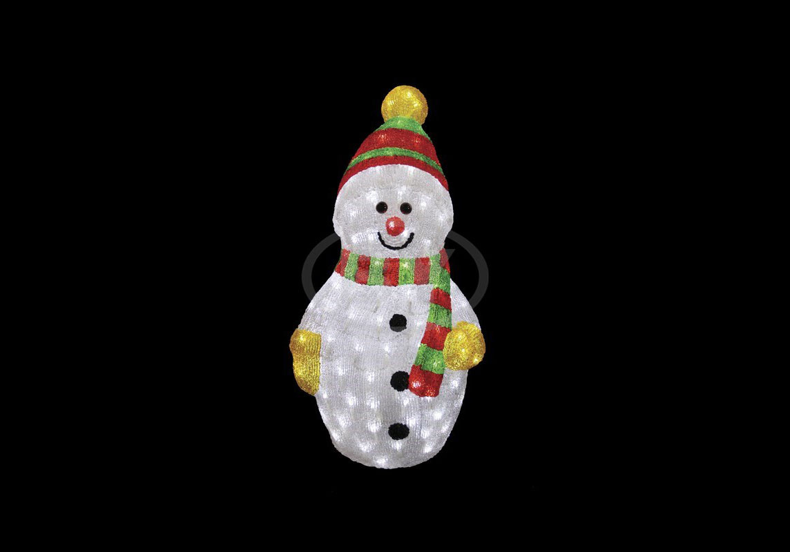 Фигура Light-neon "Снеговик с шарфом" 60 см - фото 1 - id-p220248373